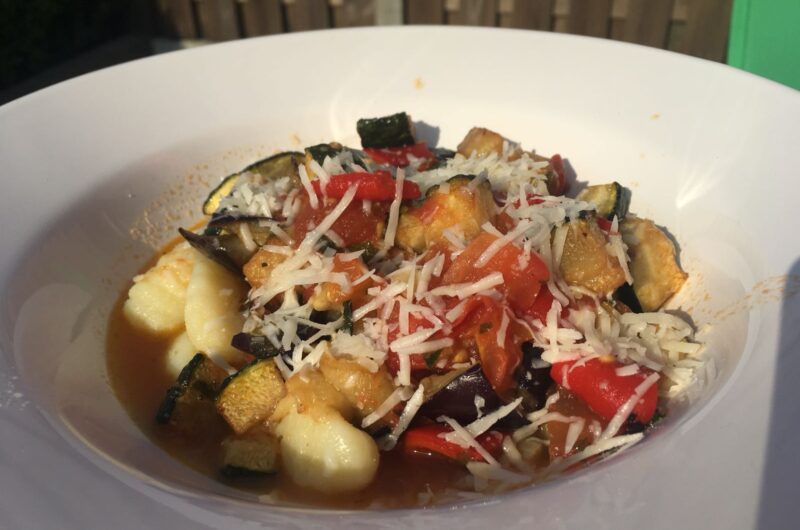 Gnocchi met gefrituurde groente