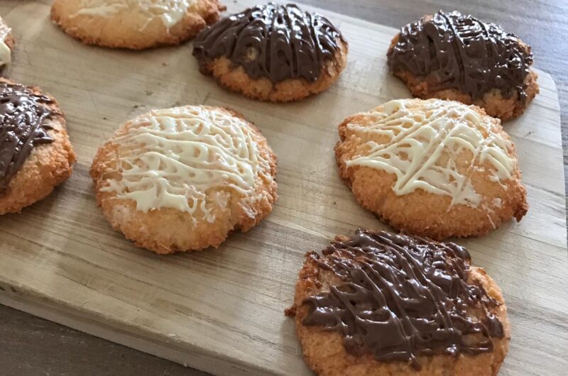 Kokoskoeken met chocola